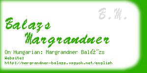 balazs margrandner business card